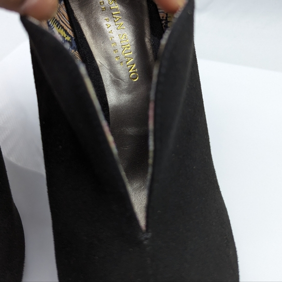 Women's Peep Toe Ankle Boots - Picture 3 of 5